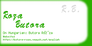 roza butora business card